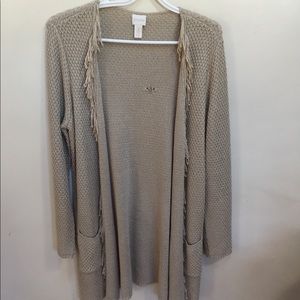 Chicos sweater- has whole!